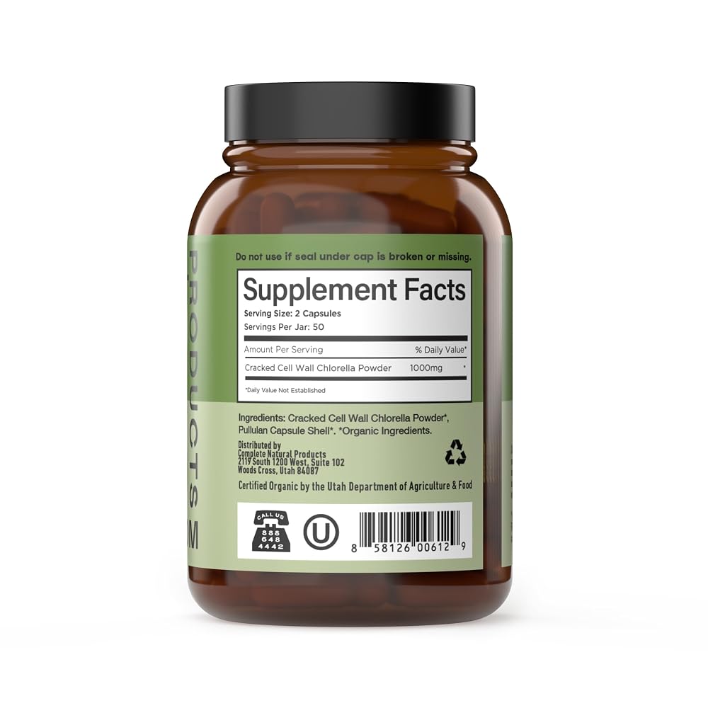 Complete Natural Products Organic Chlorella 500mg - 100 Capsules - image 4
