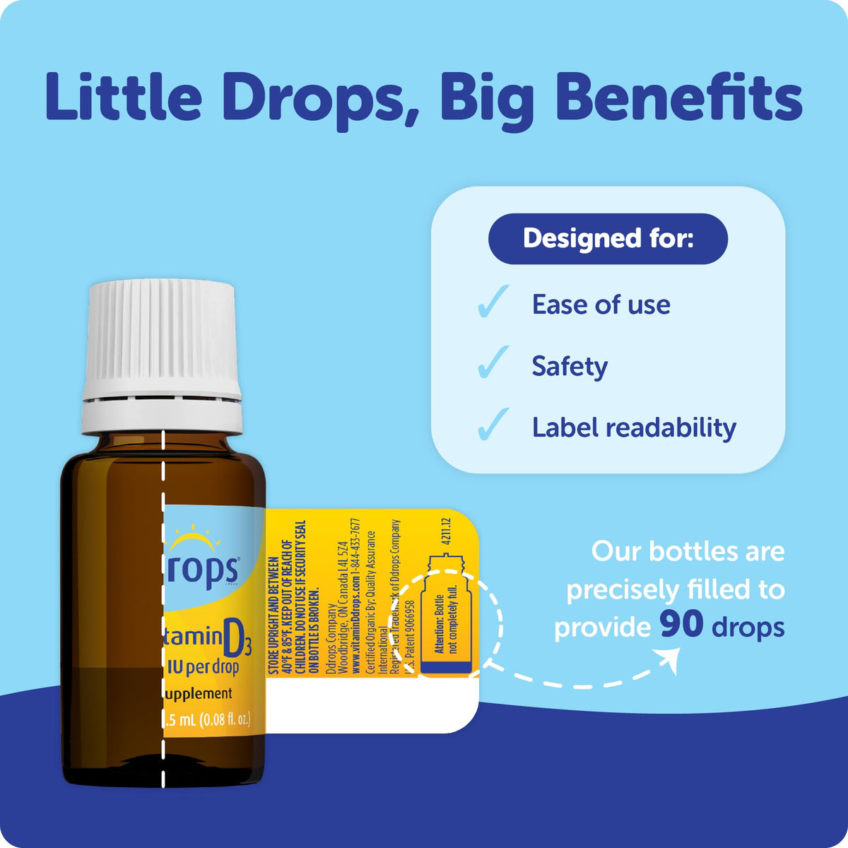 Ddrops Baby Vitamin D3 400 IU - 90 Drops - image 2
