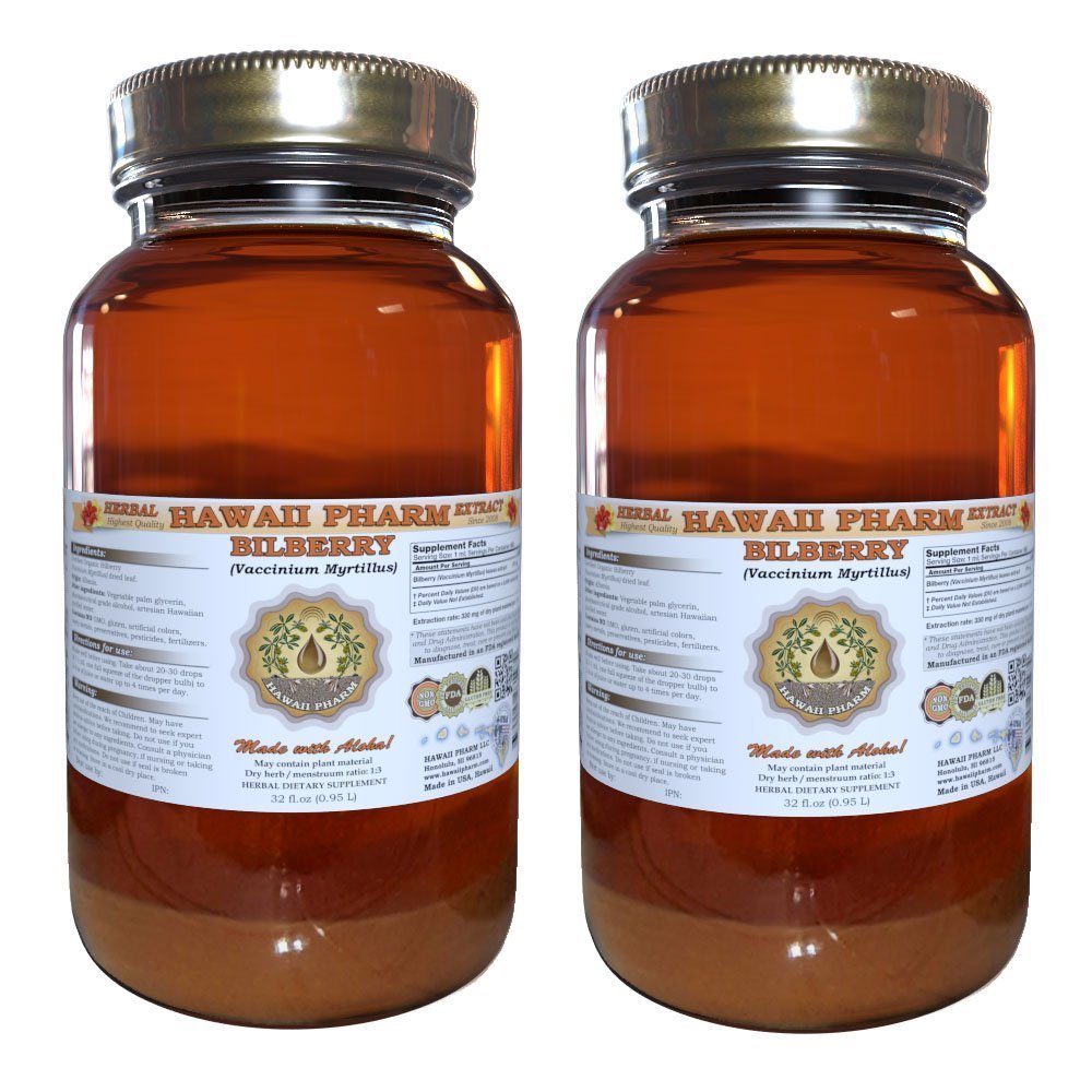 Hawaii Pharm Bilberry (Vaccinium myrtillus) Leaf Liquid Extract
