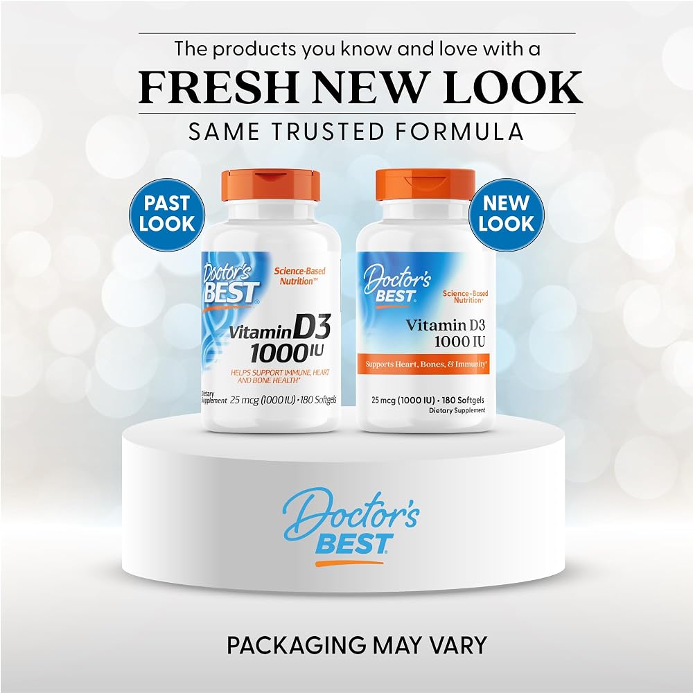 Doctor's Best Vitamin D3 1000 IU Softgels - 180 Softgels - image 2