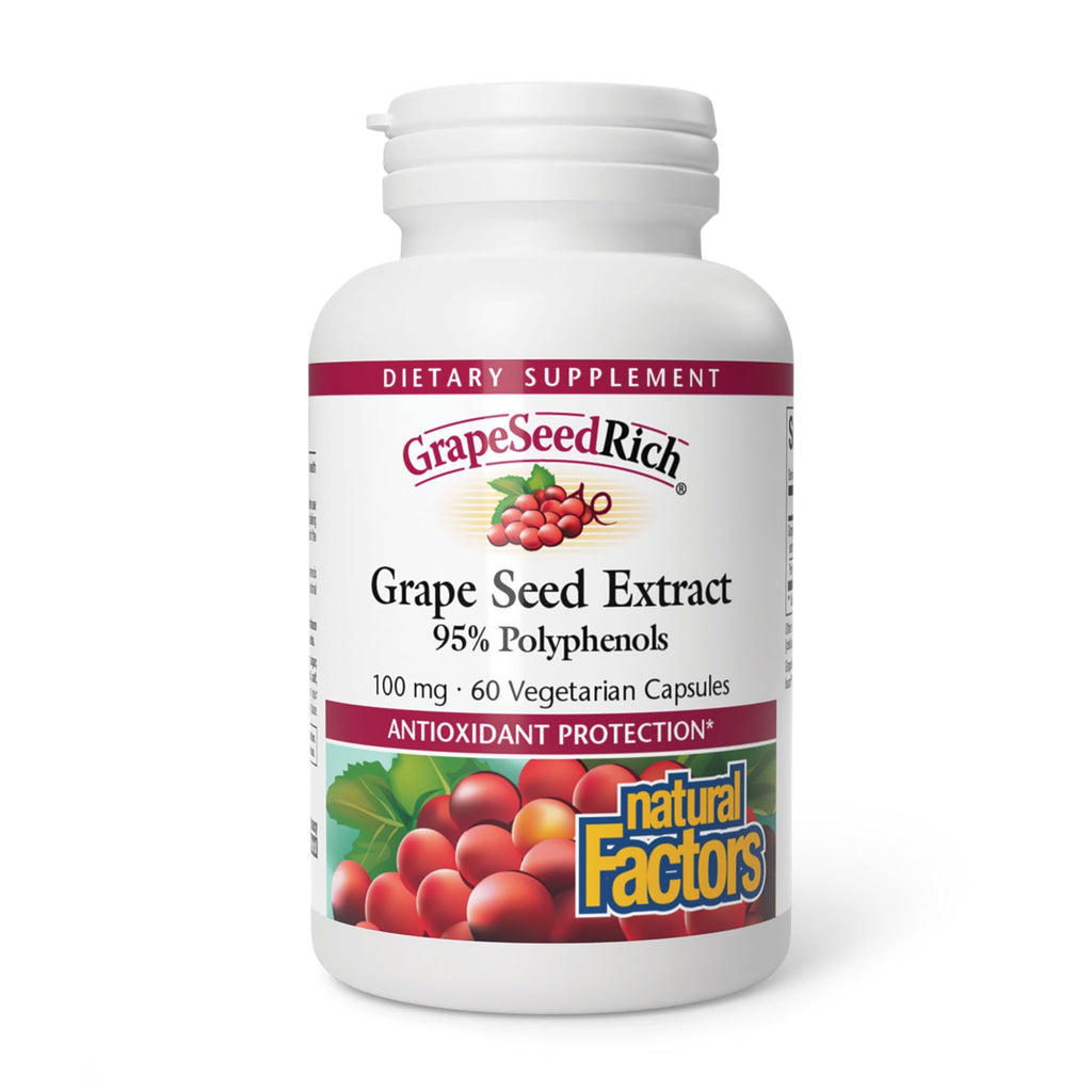 Natural Factors Grape Seed Extract 100 mg - 60 Vegetarian Capsules