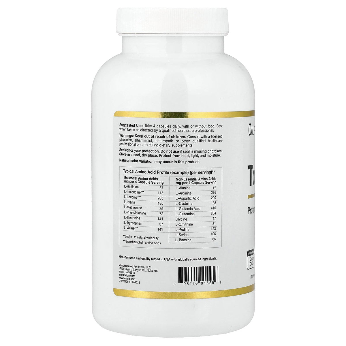 Lake Avenue Total Amino with Vitamin B-6, 20 Amino Acids - image 3