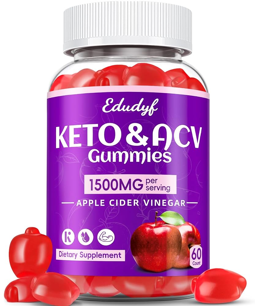 EDUDYF Keto ACV Gummies with Probiotics & B12 - 60 Count