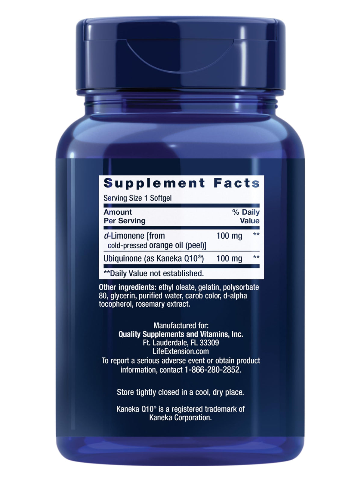 Life Extension Super-Absorbable CoQ10 with d-Limonene 50 mg - 60 Softgels - image 2