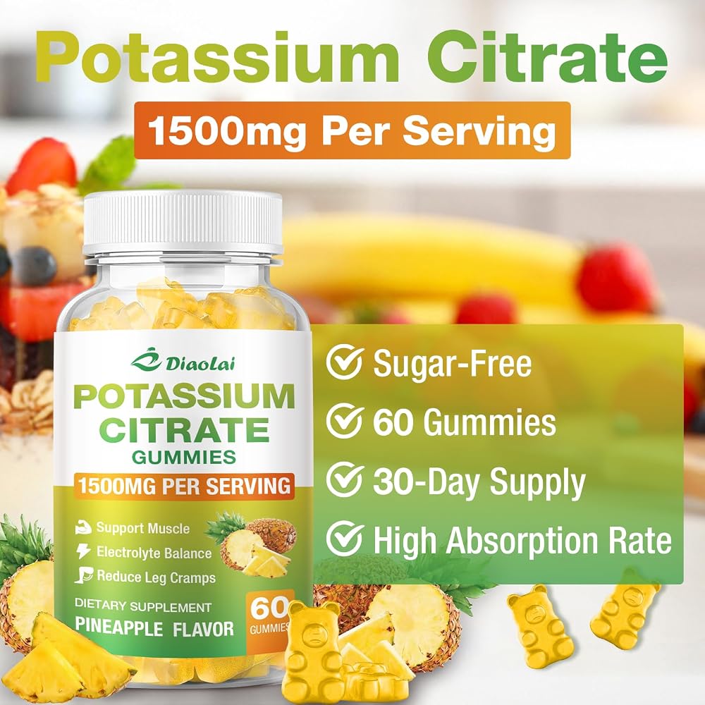 DIAOLAI Potassium Citrate 1200mg Gummies