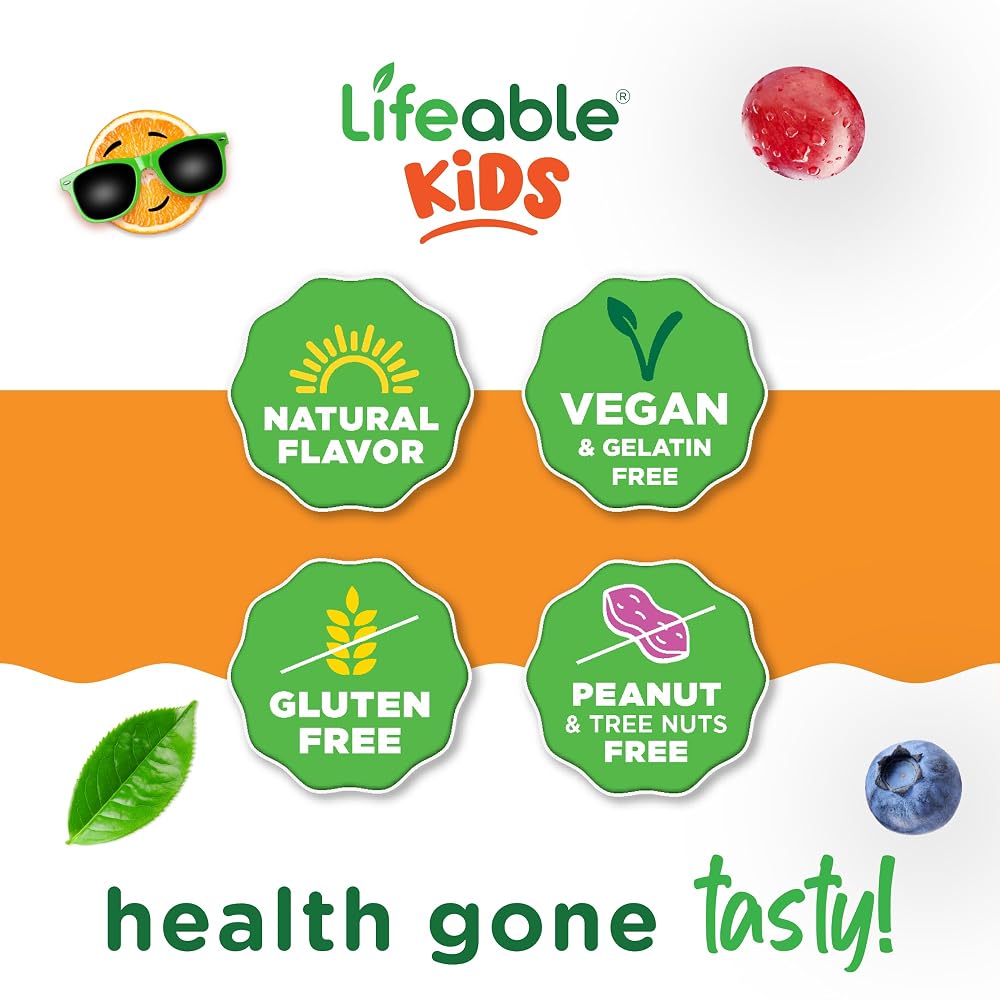 Lifeable Sugar Free Kids Vitamin B12 Gummies 1000 mcg - 90 Gummies - image 4