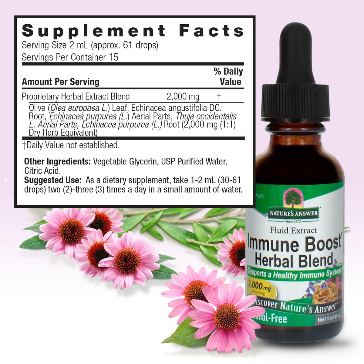 Nature's Answer Alcohol-Free Immune Boost Herbal Complex - 1 Fl Oz - image 3