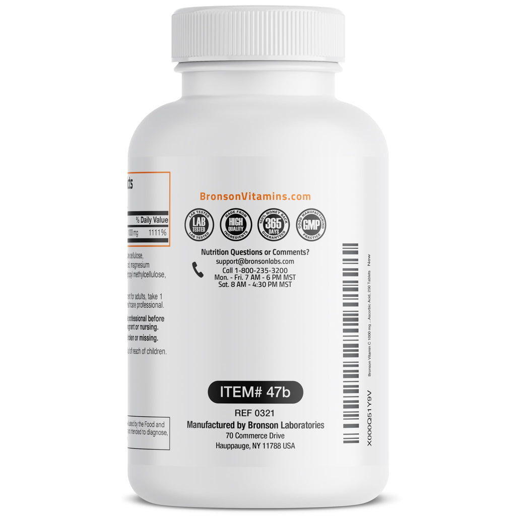 Bronson Vitamin C 1000 mg Premium Non-GMO Ascorbic Acid