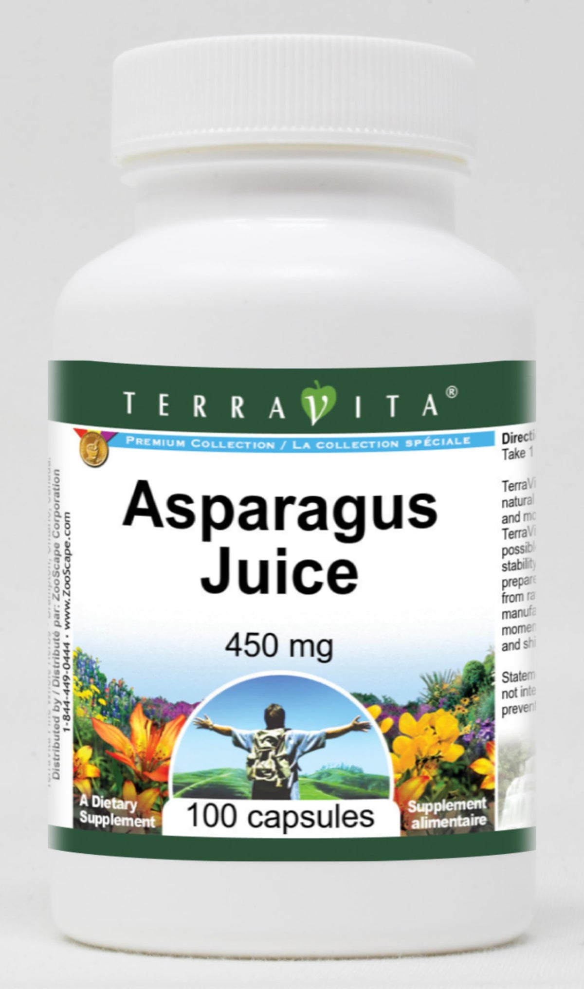 Terravita Asparagus Juice - 450 mg (100 Capsules, ZIN: 519022)