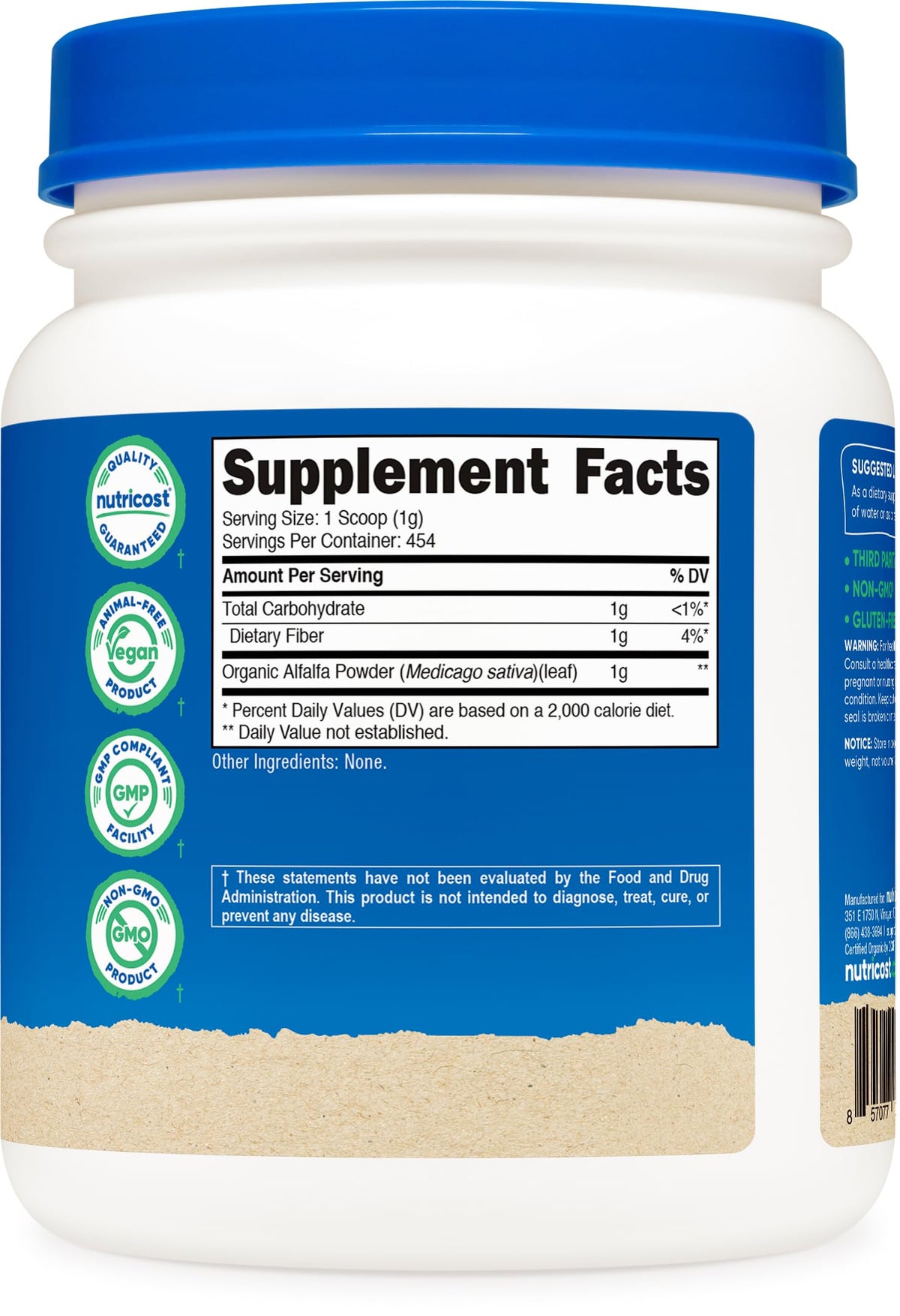 Nutricost Organic Alfalfa Powder - 1 LB - image 5