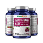 NusaPure Resveratrol & Polyphenol 1450mg - 180 Vegetarian Capsules - image 4