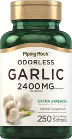 Piping Rock Odorless Garlic Softgels - 250 Count