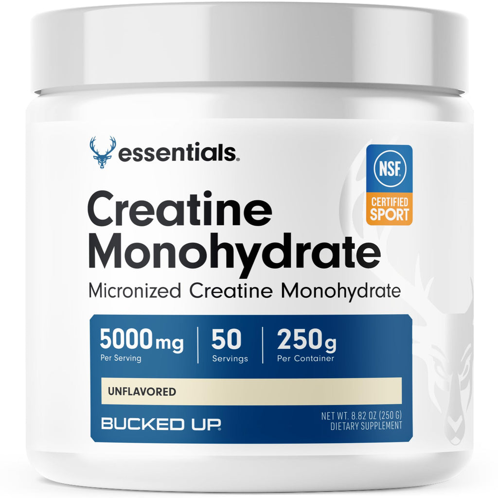 Bucked Up Pure Micronized Creatine Monohydrate Powder - 50 Servings