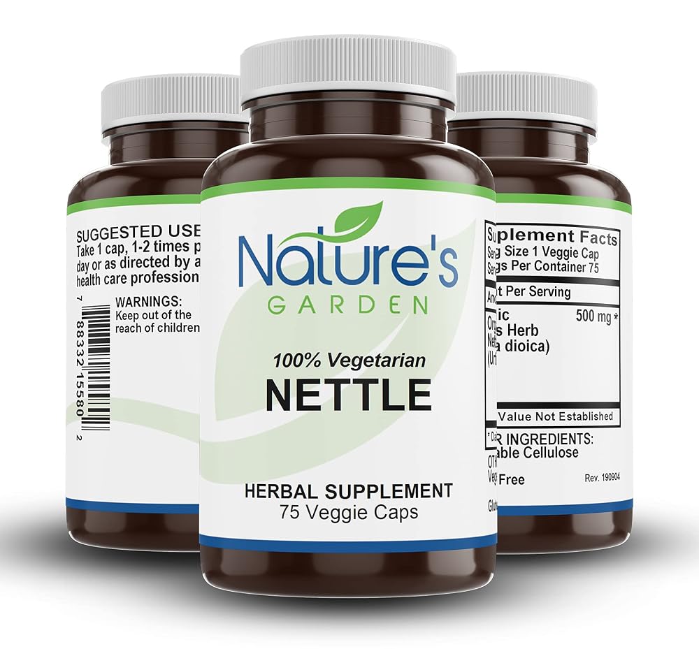 Nature's Garden Essentials Nettles 500mg - 75 Vegetarian Capsules - image 3