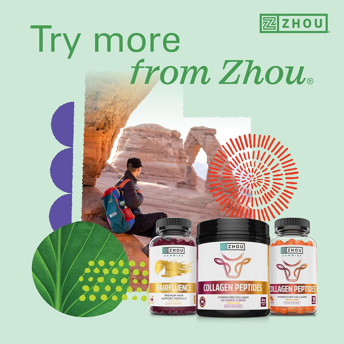 ZHOU Hairfluence Hair Growth Supplement - 60 Veggie Capsules - image 5