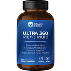 Vitamin World Ultra 360 Multivitamin for Men, Energy & Performance - 180 Caplets
