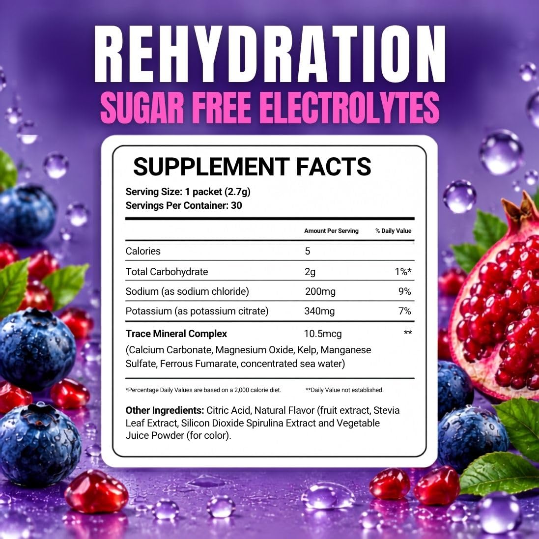 Dr. Price's Electrolytes Powder Blueberry Pomegranate - 30 Packets - image 4