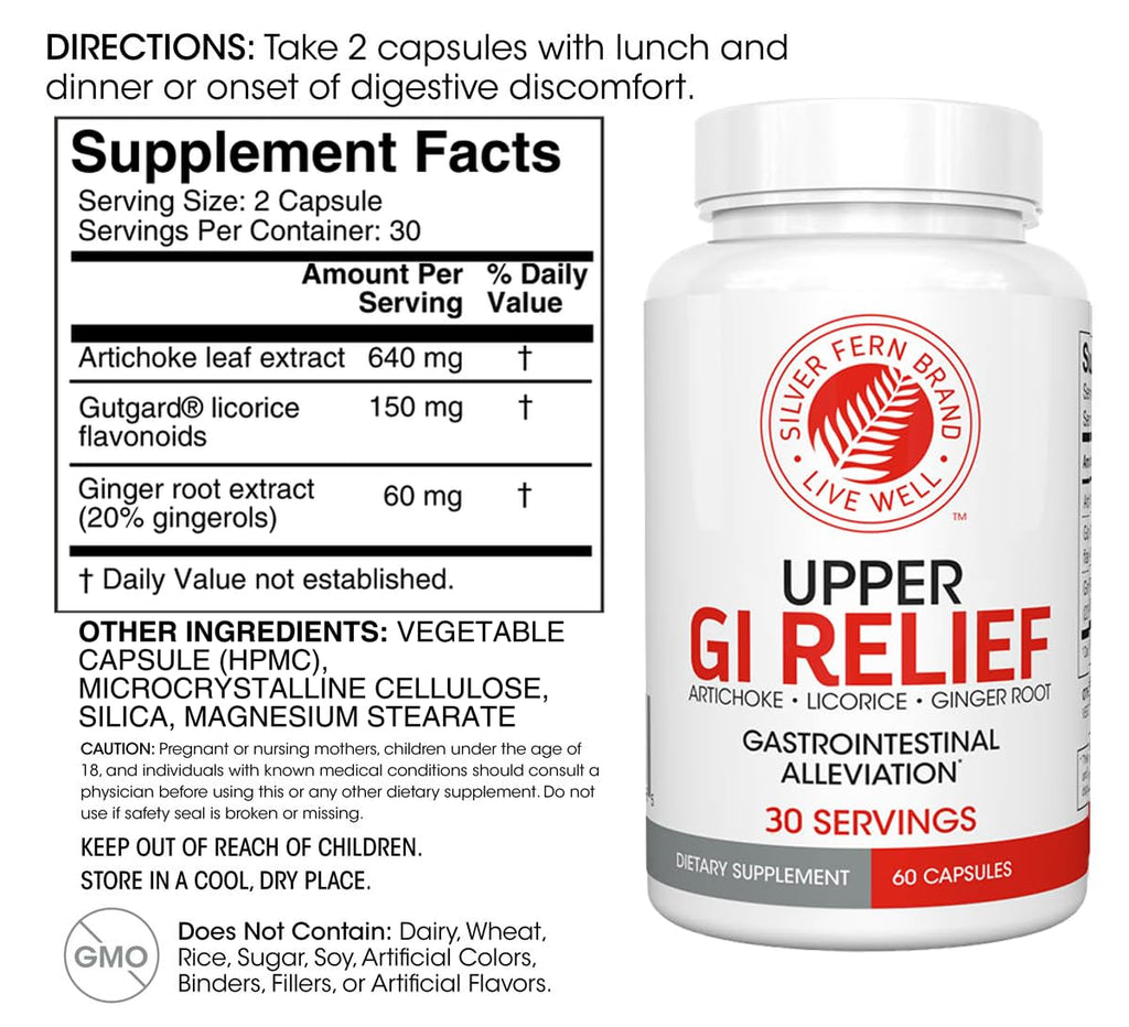 Silver Fern GI Relief - Natural Herbal Supplement - All Natural