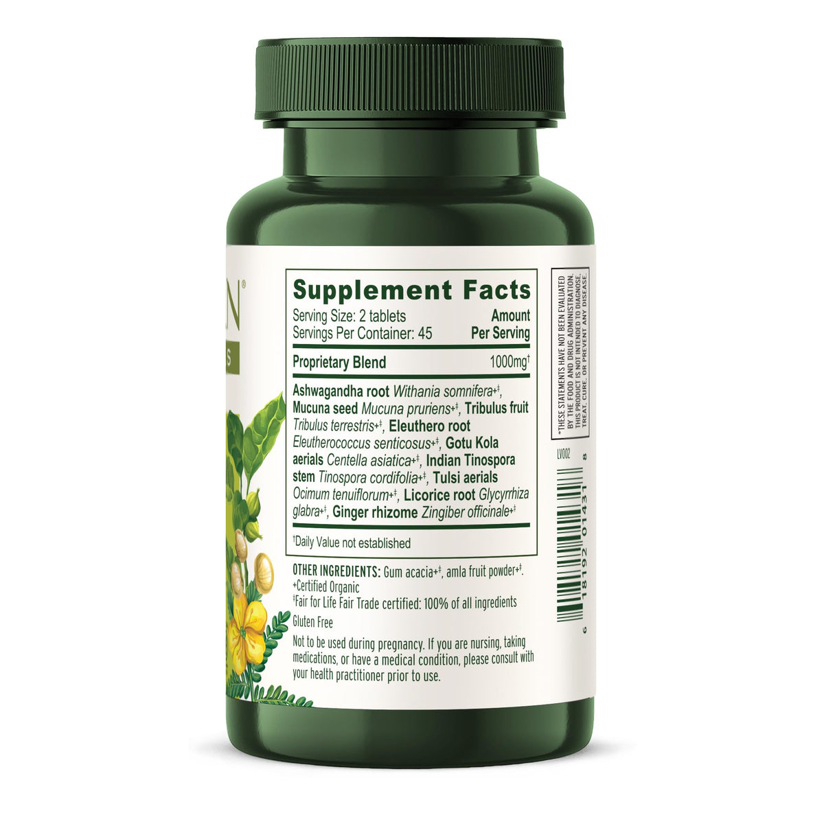 Banyan Botanicals Organic Adrenal Nourish Stress Relief - 90 Tablets - image 10