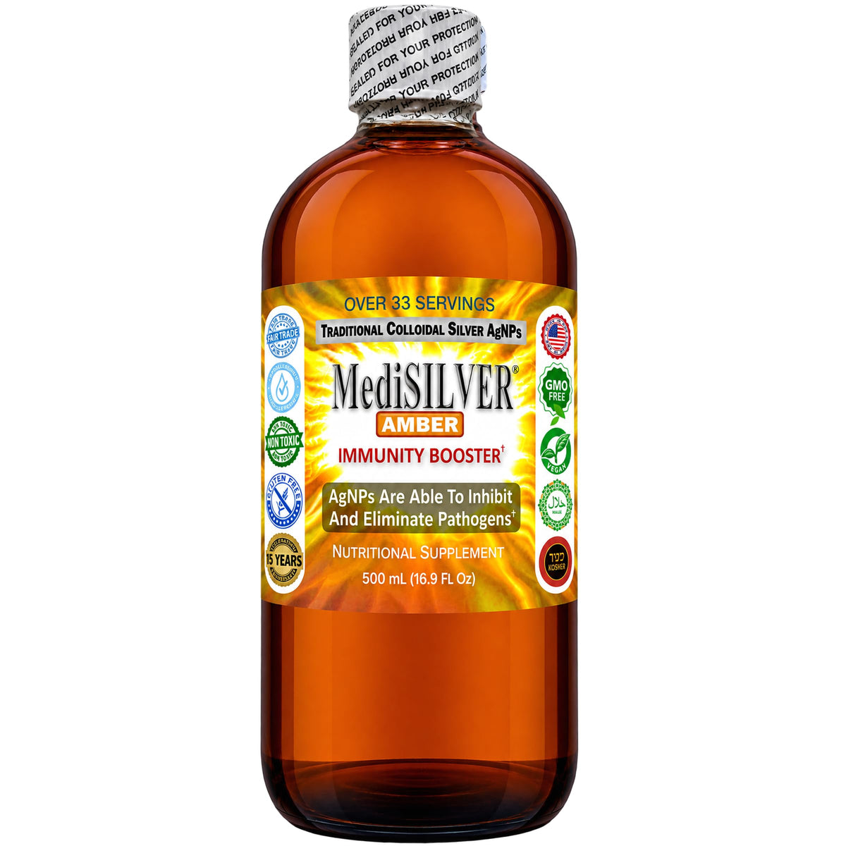 Nutraneering MediSILVER Amber Colloidal Silver Supplement - 500 mL - image 2