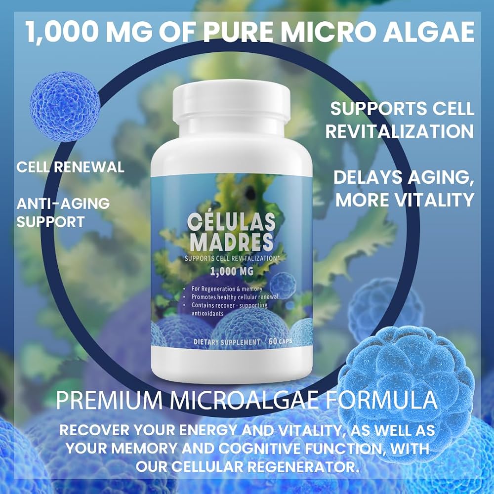 Explendus Celulas Madres AFA Stem Cell Blue Green Algae - 60 Capsules - image 3