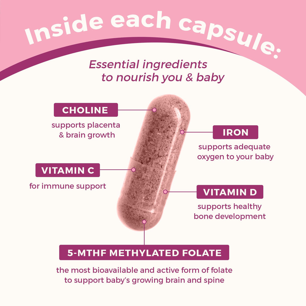 VITA-PCOS Prenatal Vitamins Multivitamin Blend - 60 Capsules - image 3