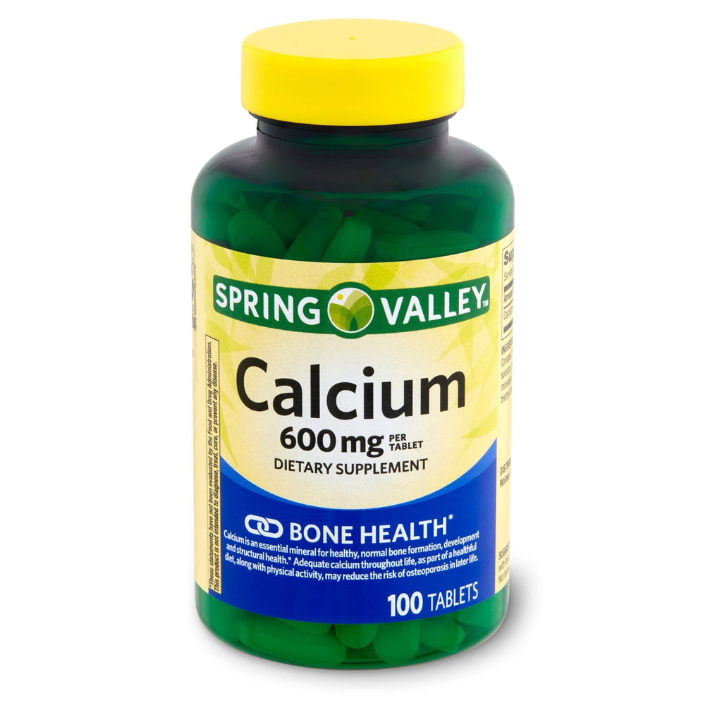 Generic Spring Valley Calcium 600mg Tablets for Bone Health - 300 Tablets