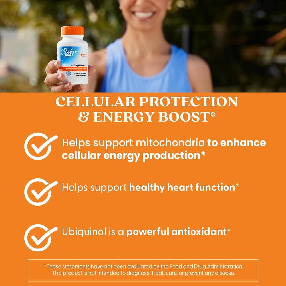 Doctor's Best Kaneka Ubiquinol 50 mg Heart Health Support - 90 Softgels - image 5