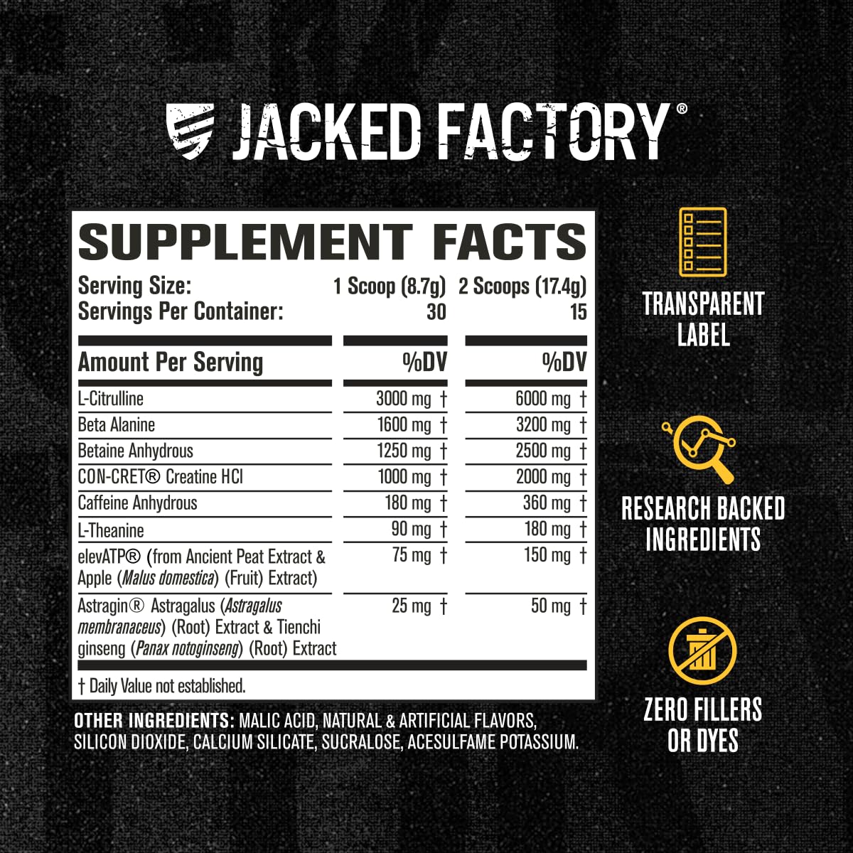 Jacked Factory Nitrosurge Build Pre Workout with Creatine