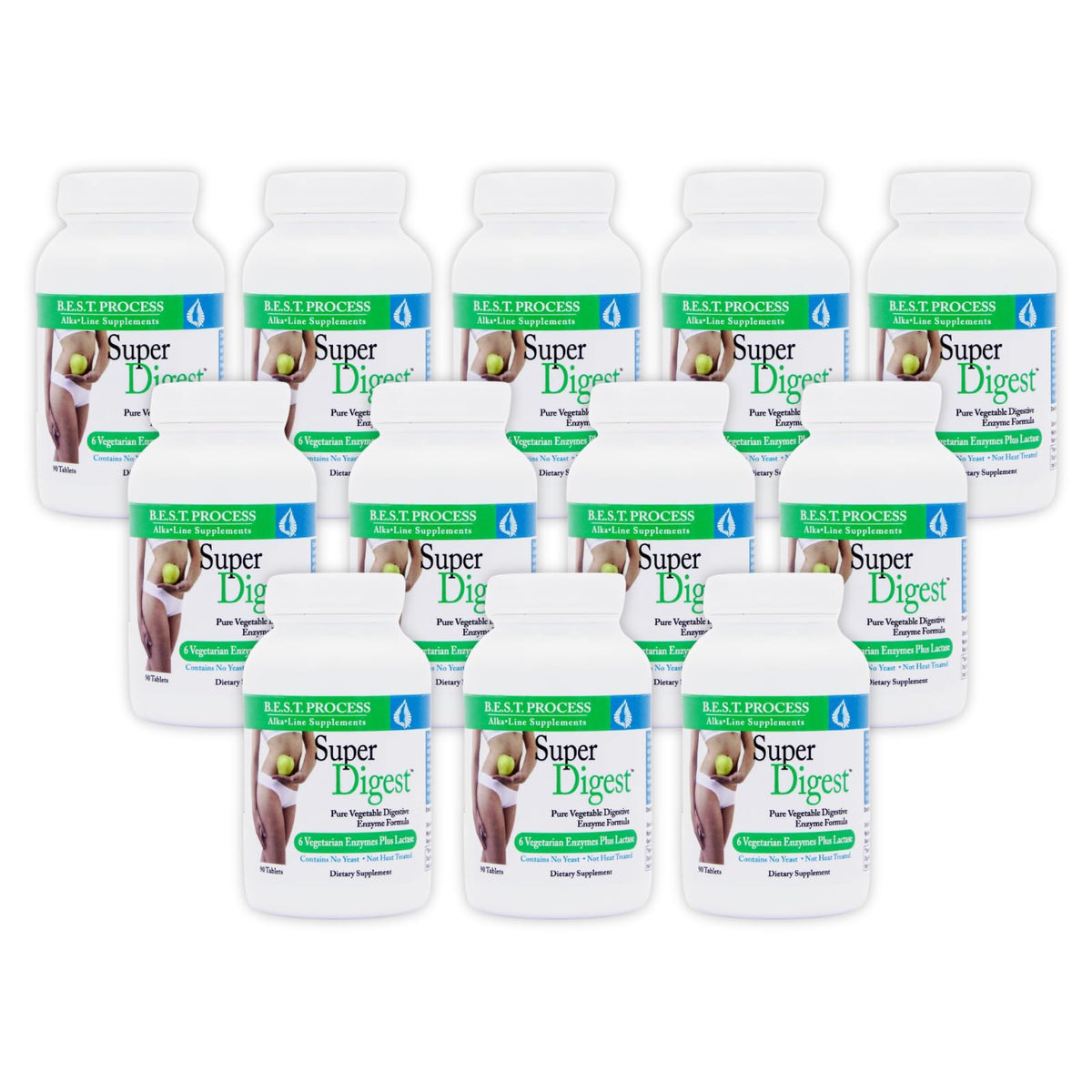 Morter SuperDigest - 7 Plant-Based Digestive Enzymes with Bromelain