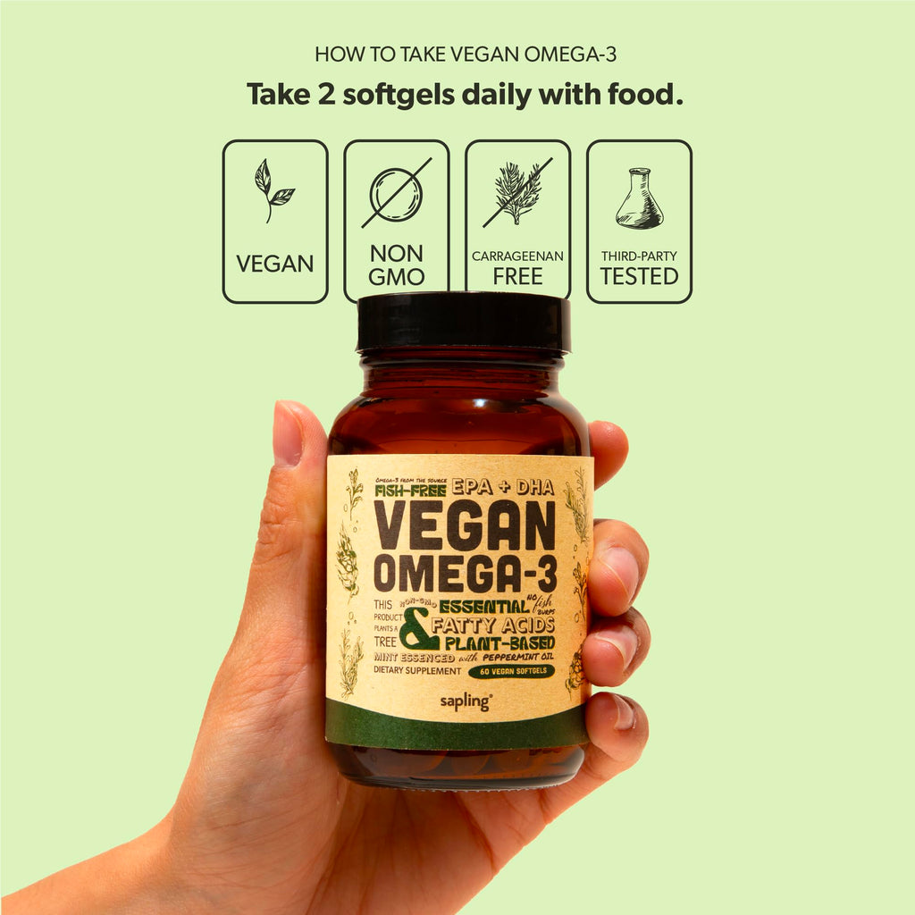 Sapling Vegan Omega-3 Plant Based DHA & EPA - 60 Softgels - image 5