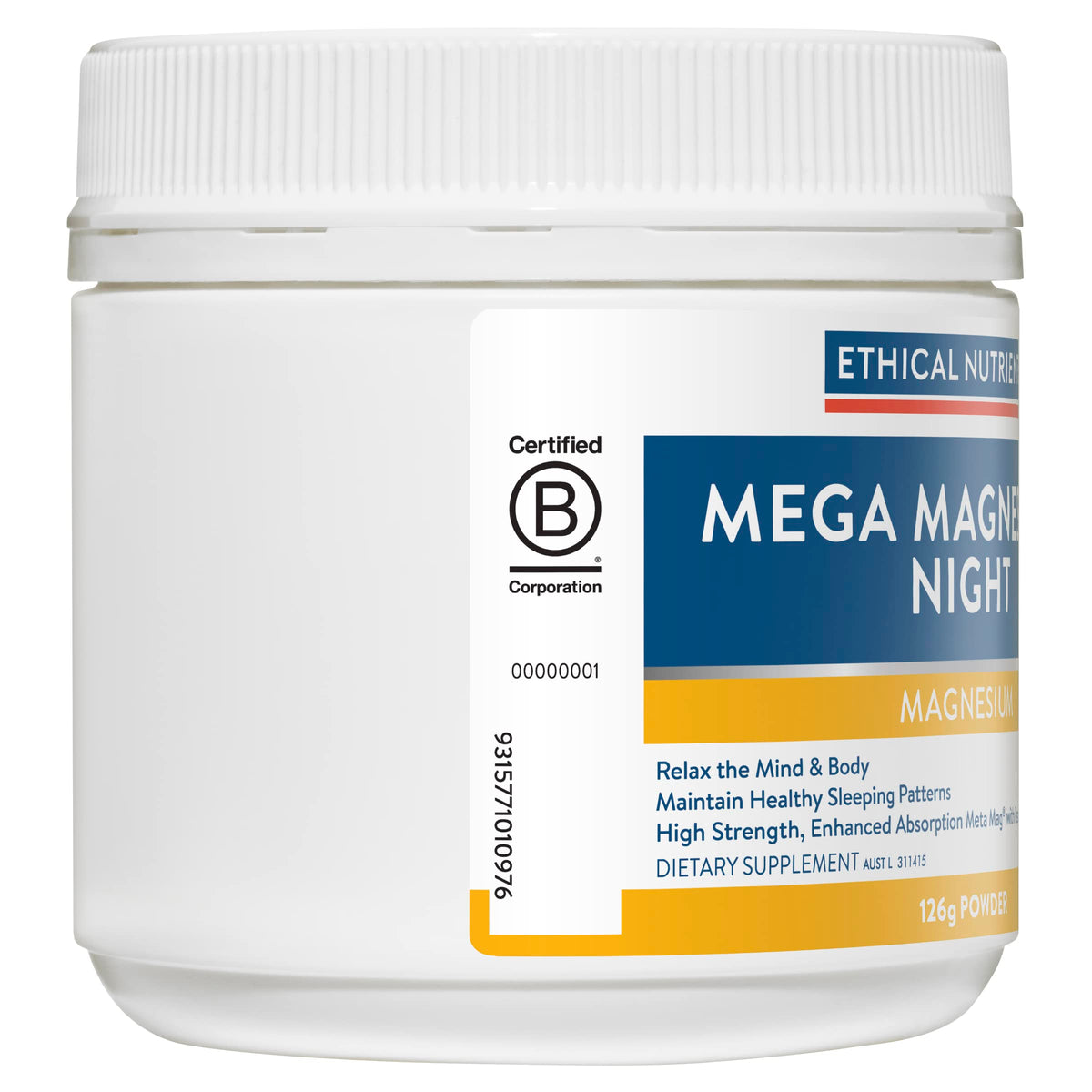 Ethical Nutrients Mega Magnesium Night Powder for Sleep - 126g - image 4