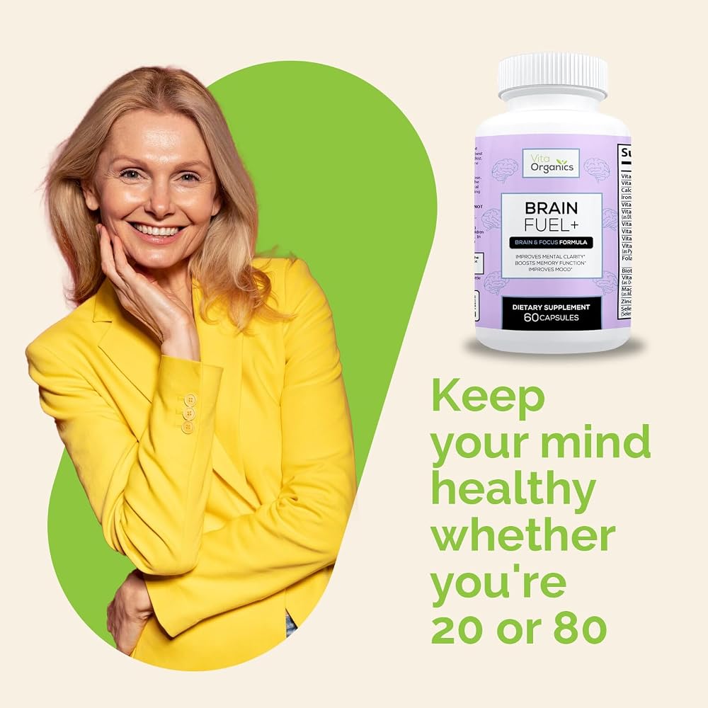 Vita Organics Brain Fuel+ DMAE Memory Supplement - 60 Capsules - image 3