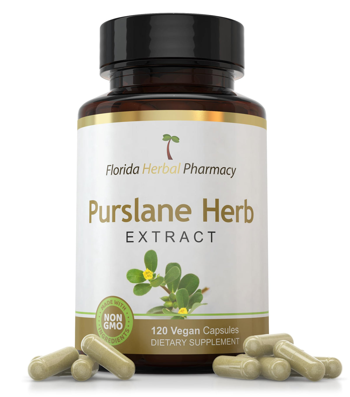 Florida Herbal Pharmacy Purslane Herb Extract 10:1 - 120 Capsules