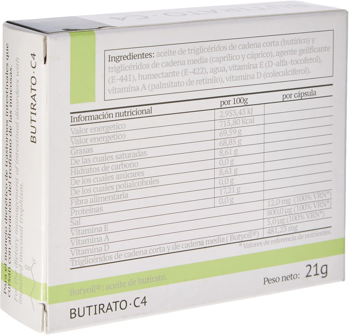 Butycaps Butyrate C4 - 30 Capsules - image 2