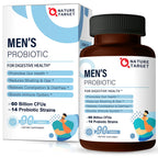NATURE TARGET Probiotics for Men 60 Billion CFU - 90 Vegetarian Capsules
