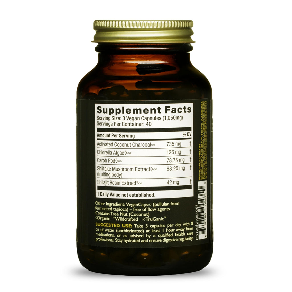 HealthForce SuperFoods Charcoal Supreme - 120 Vegetarian Capsules - image 2