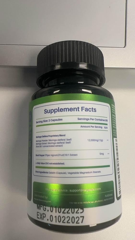 MEGNETA Moringa Capsules - 12000mg Moringa Powder