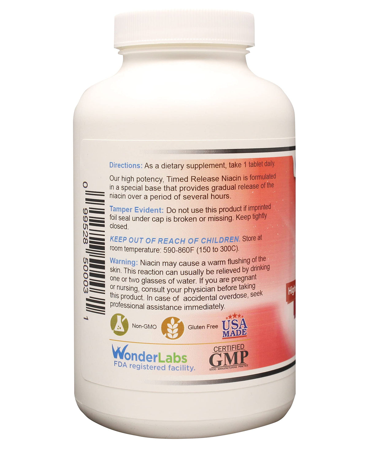 Wonder Laboratories Niacin 500 Mg Time Release