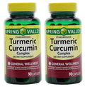 Spring Valley Turmeric Curcumin Complex with Ginger - 180 Vegetarian Capsules