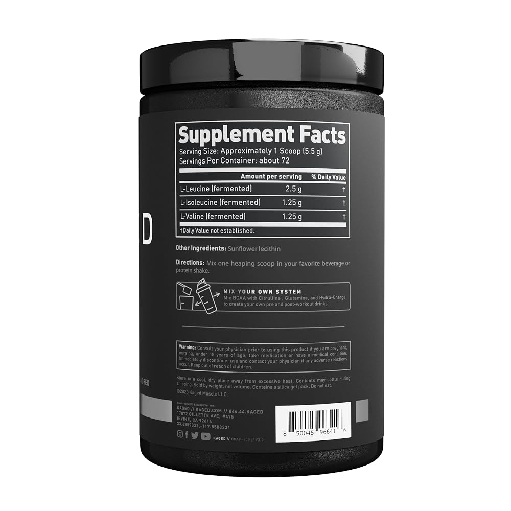 Kaged BCAA Powder Plant-Based Fermented - 72 Servings - image 8