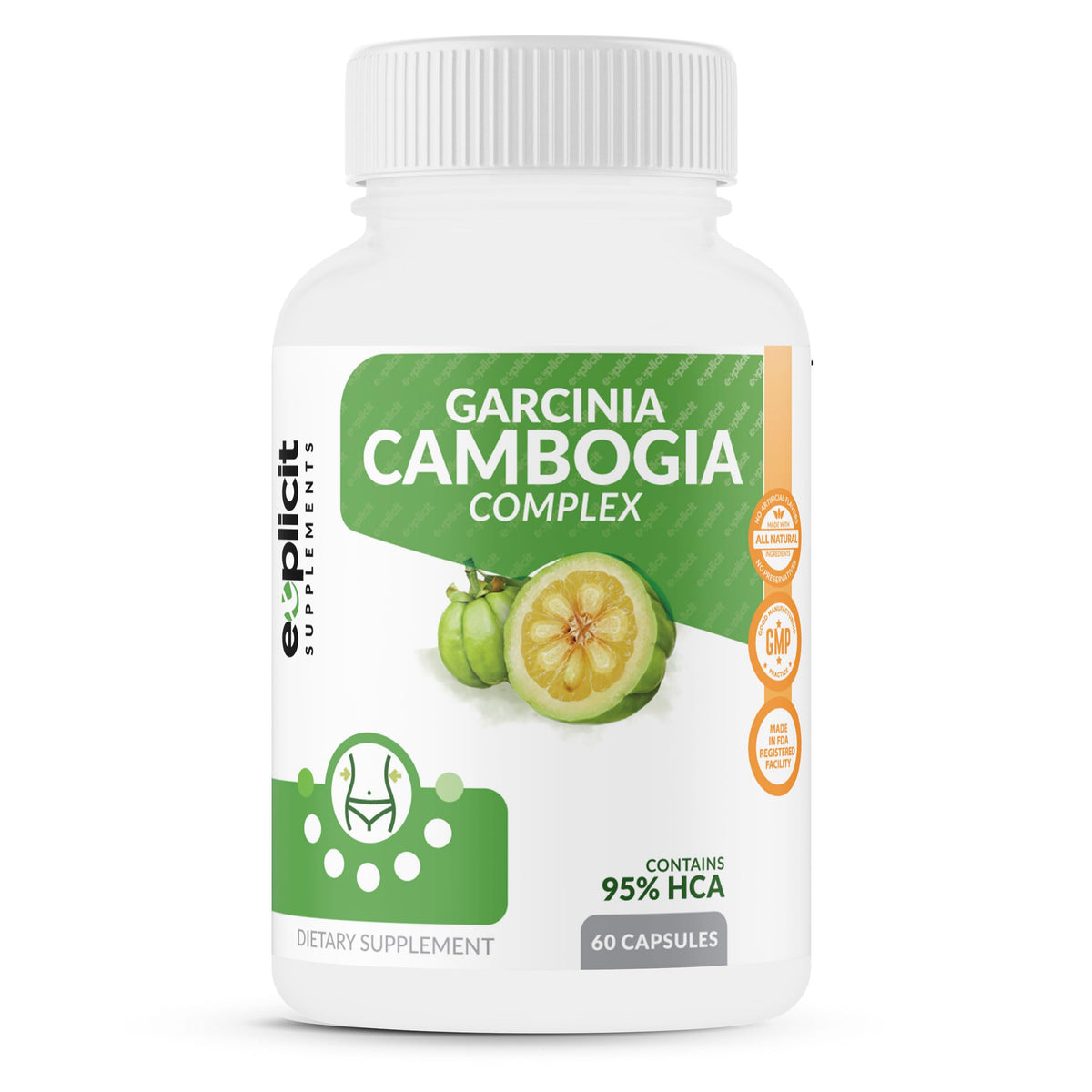 eXplicit Supplements Garcinia Cambogia 95% HCA 1400mg - 60 Capsules