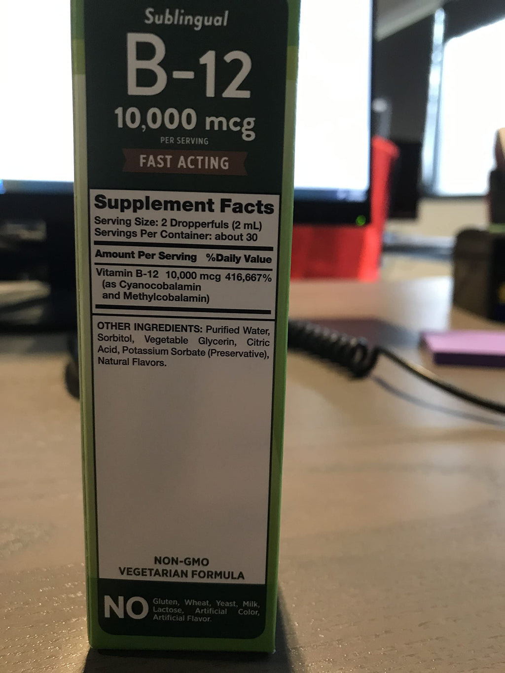Nature's Truth Sublingual B-12 10,000 mcg Liquid - 2 oz Pack of 2 - image 3