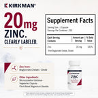 Kirkman Zinc 20 mg Hypoallergenic Mineral Supplement - 250 Vegetarian Capsules - image 5