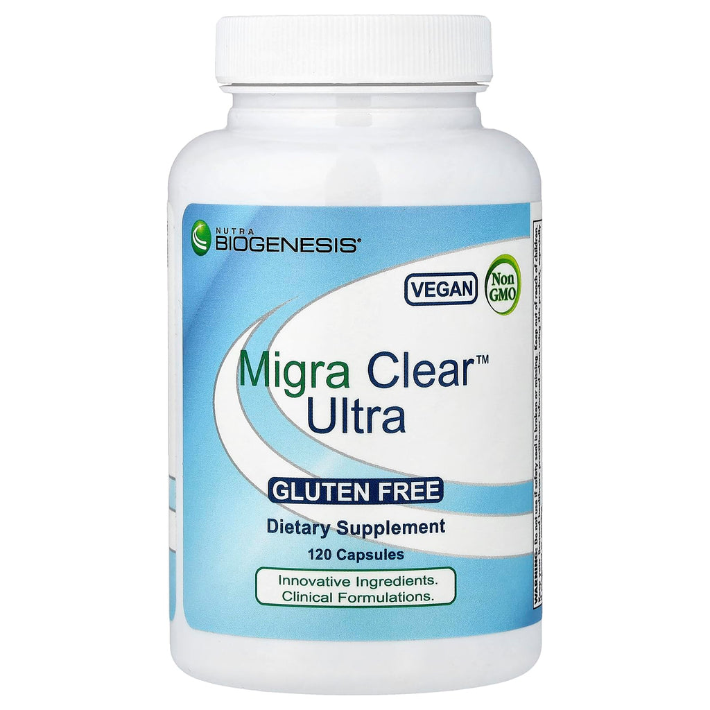 Nutra BioGenesis Ultra Migra-Clear Vegetarian Capsules - 120 Count