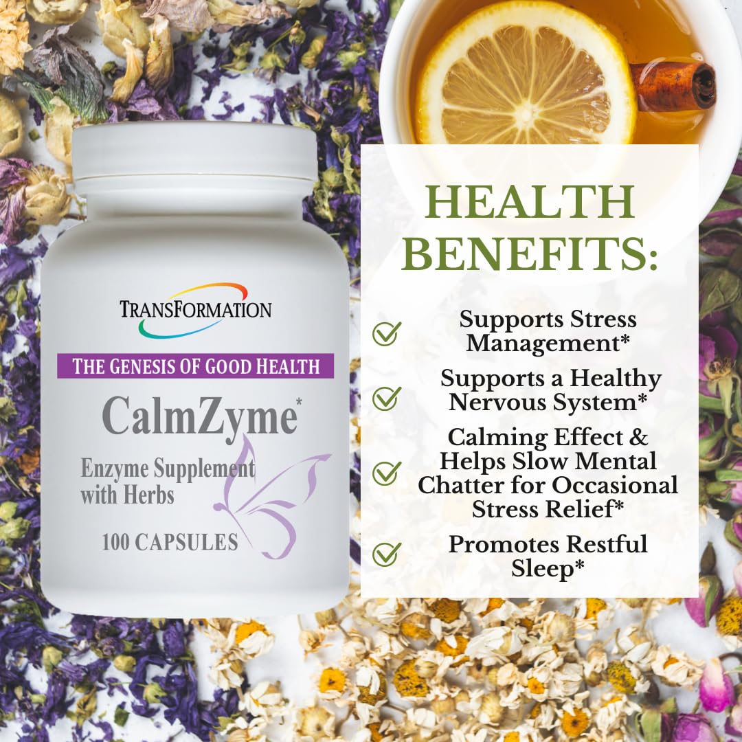 Transformation CalmZyme Enzyme Supplement - 100 Capsules - image 3