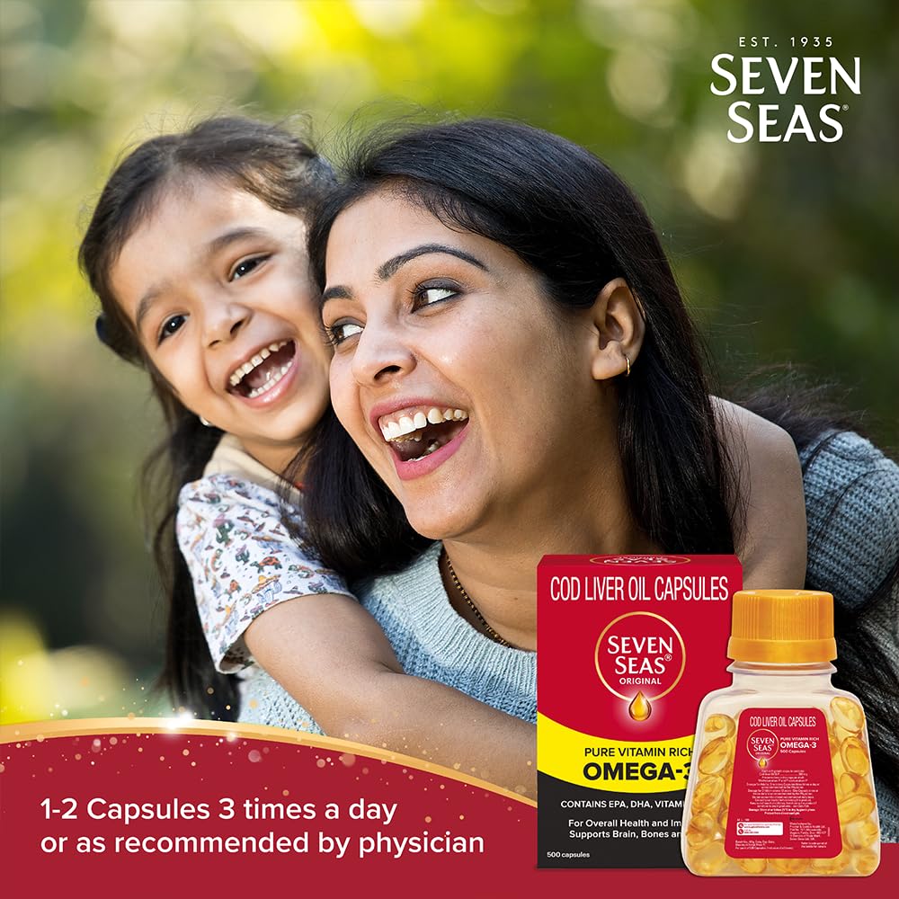 Sevenseas Cod Liver Fish Oil - 500 Capsules - image 5