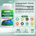 Best Naturals Vitamin B2 (Riboflavin) 100 mg - 180 Tablets - image 2