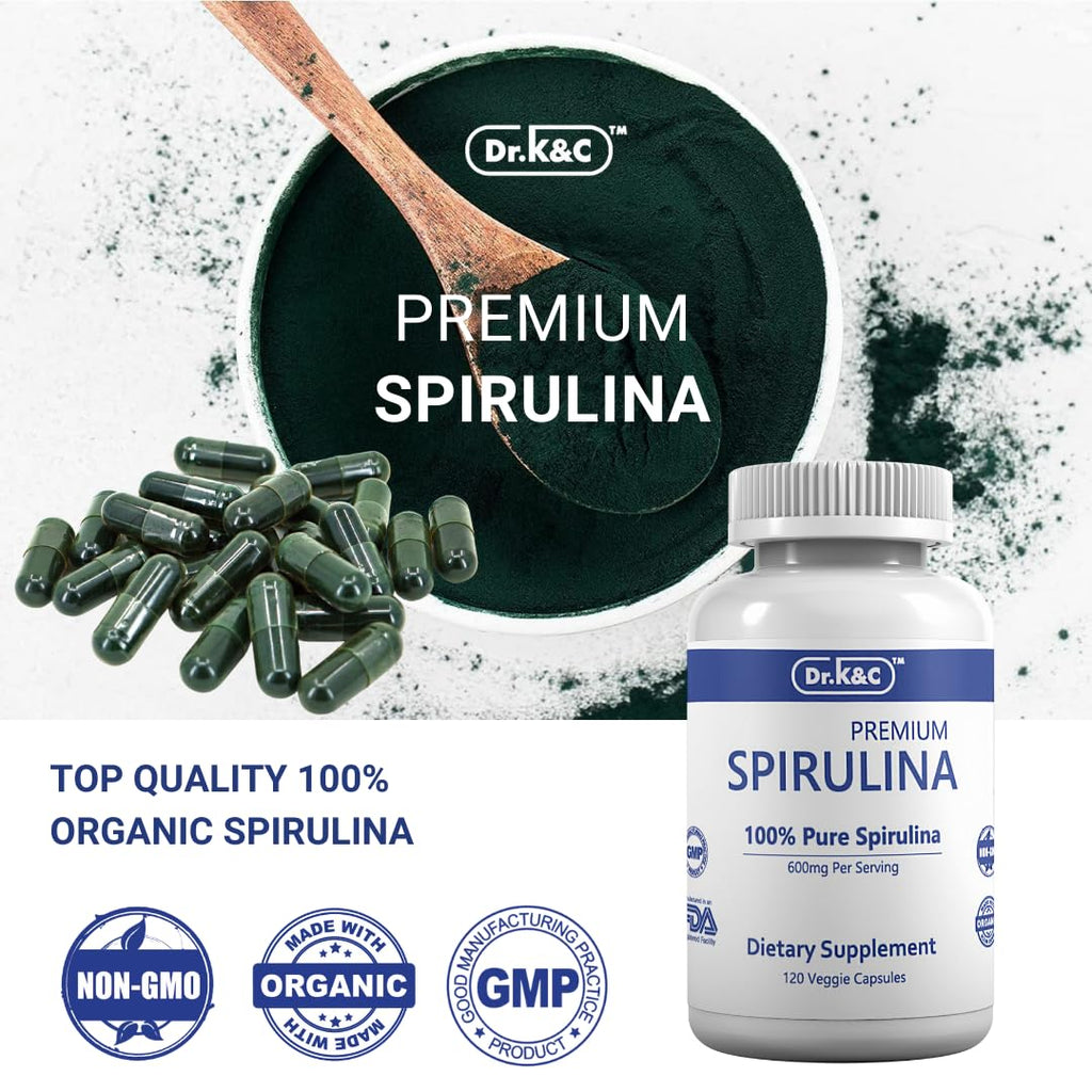 Dr.K&C Organic Spirulina Superfood Supplement 600mg