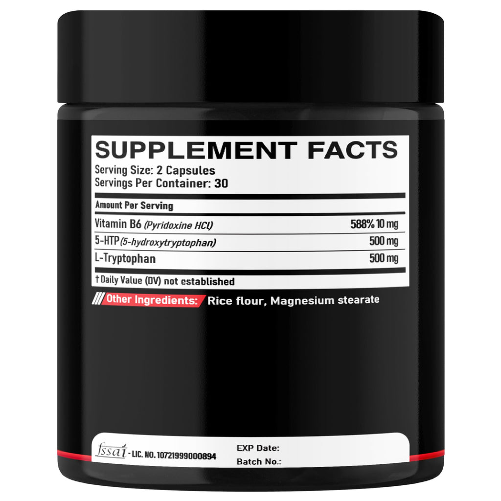 DEDICAD 5-HTP Supplement 1010mg with Vitamin B6 - 60 Capsules - image 8